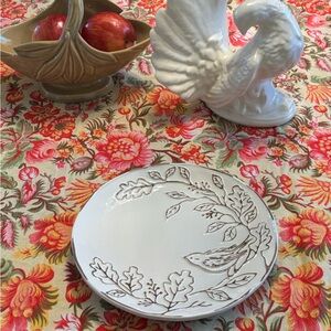 Floral Tablecloth Rosemary Yellow Orange Pink 80”x48”